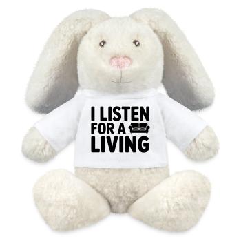 Psychotherapy - I listen for a living - MiniFeet® RecycelHase® Bunny Cream - white - Front
