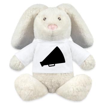 Cheerleader megaphone - MiniFeet® RecycelHase® Bunny Cream - white - Front