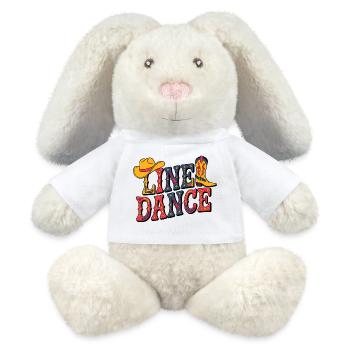 Line Dance Western Illustration - MiniFeet® RecycelHase® Creme - Weiß - Vorne