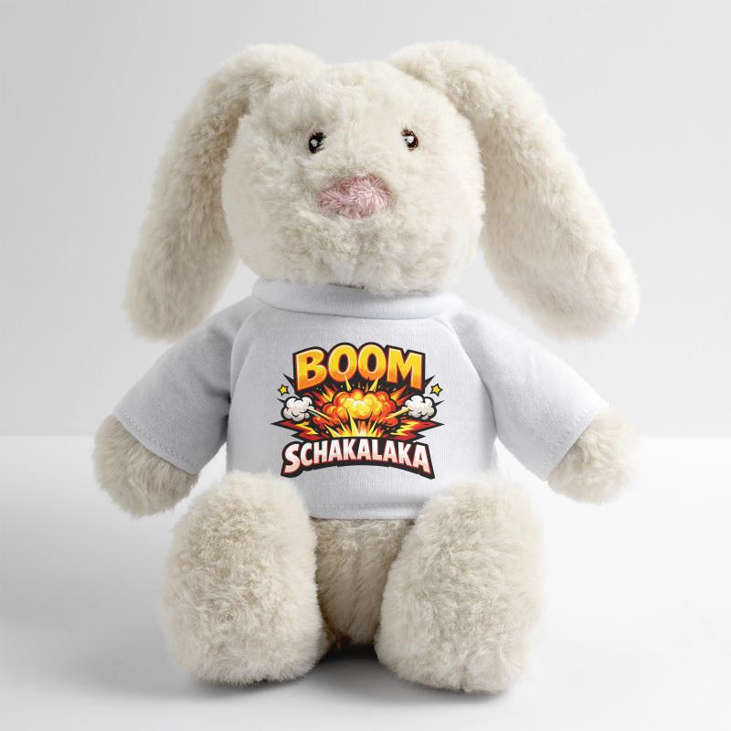 Boom Shakalaka Comic Dic avec explosion Lapin en peluche recyclé MiniFeet® Crème