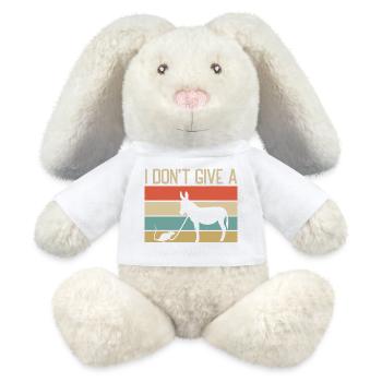 Je m’en fiche complètement - Lapin en peluche recyclé MiniFeet® Crème - blanc - Devant