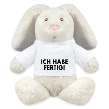 Ich habe fertig - MiniFeet® RecycelHase® Creme - Weiß - Vorne