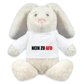 No to afd - MiniFeet® RecycelHase® Bunny Cream - white - Front