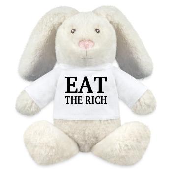 EAT THE RICH - MiniFeet® RecycelHase® Creme - Weiß - Vorne