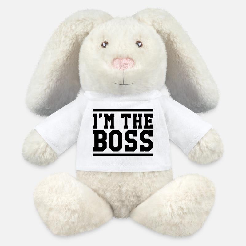 I'm the Boss - MiniFeet® RecycelHase® Bunny Cream - white