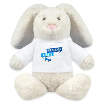 Wir suchen Azubis! Suche Auszubildene - MiniFeet® RecycelHase® Creme - Weiß - Vorne
