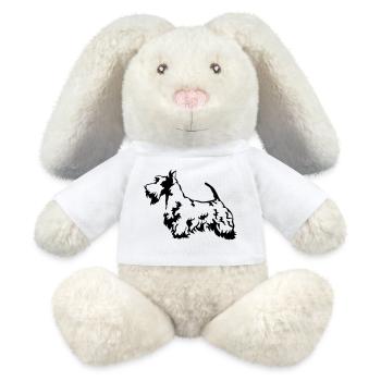 Scottish Terrier - MiniFeet® RecycelHase® Bunny Cream - white - Front