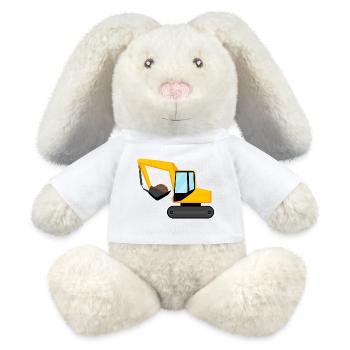 excavator - MiniFeet® RecycelHase® Bunny Cream - white - Front