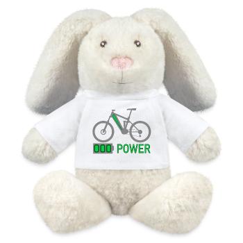 Conception motivante de la puissance du vélo électrique - Lapin en peluche recyclé MiniFeet® Crème - blanc - Devant