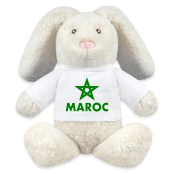 Maroc - Lapin en peluche recyclé MiniFeet® Crème - blanc - Devant