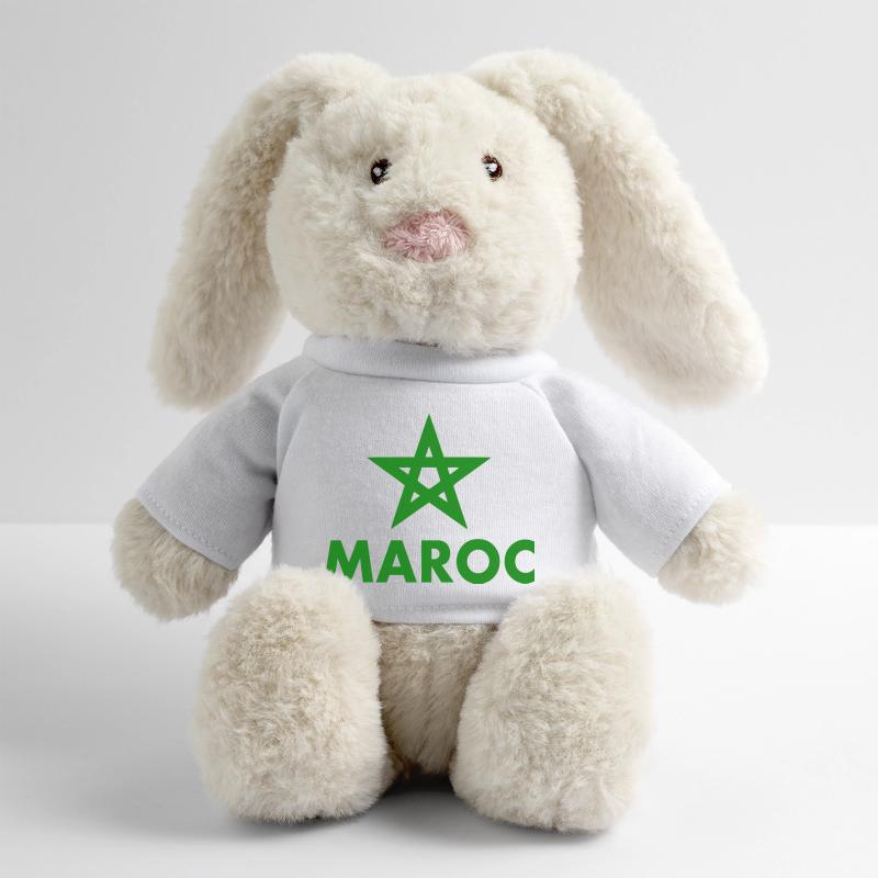 Maroc Lapin en peluche recyclé MiniFeet® Crème