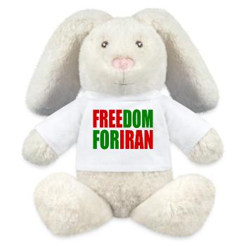 Freedom for iran - MiniFeet® RecycelHase® Bunny Cream - white - Front