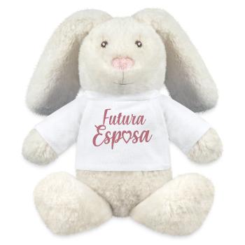 Futura Esposa Engagement Bridal Shower Wedding - MiniFeet® RecycelHase® Bunny Cream - white - Front