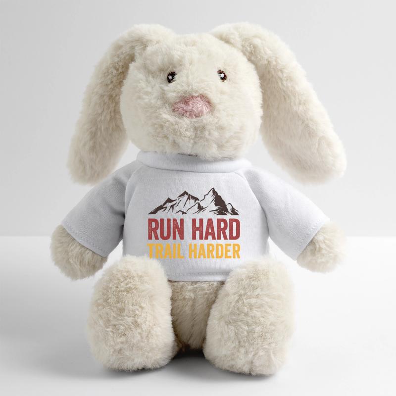 Courez fort. Trail plus difficile. Lapin en peluche recyclé MiniFeet® Crème