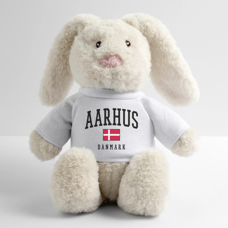 AARHUS DANMARK – Conception du drapeau du Danemark Lapin en peluche recyclé MiniFeet® Crème