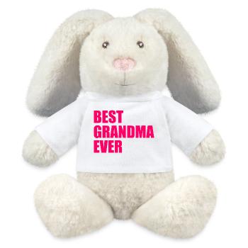Best grandma ever - MiniFeet® RecycelHase® Bunny Cream - white - Front