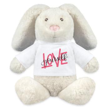LOVE yourself - MiniFeet® RecycelHase® Bunny Cream - white - Front