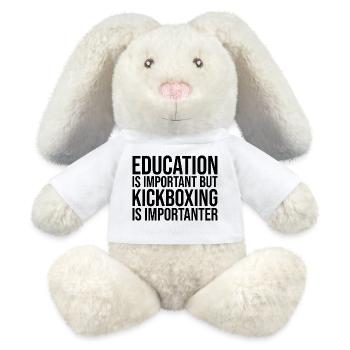 Kickboxing - Lapin en peluche recyclé MiniFeet® Crème - blanc - Devant