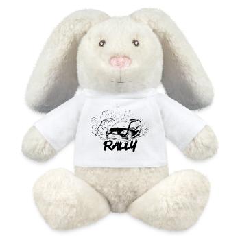 Rally Drift Auto Offroad 4x4 Illustration Symbol - MiniFeet® RecycelHase® Creme - Weiß - Vorne