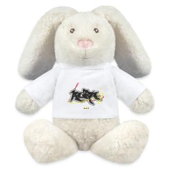 Aura Graffiti - MiniFeet® RecycelHase® Bunny Cream - white - Front