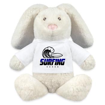 Planche de surf - Lapin en peluche recyclé MiniFeet® Crème - blanc - Devant