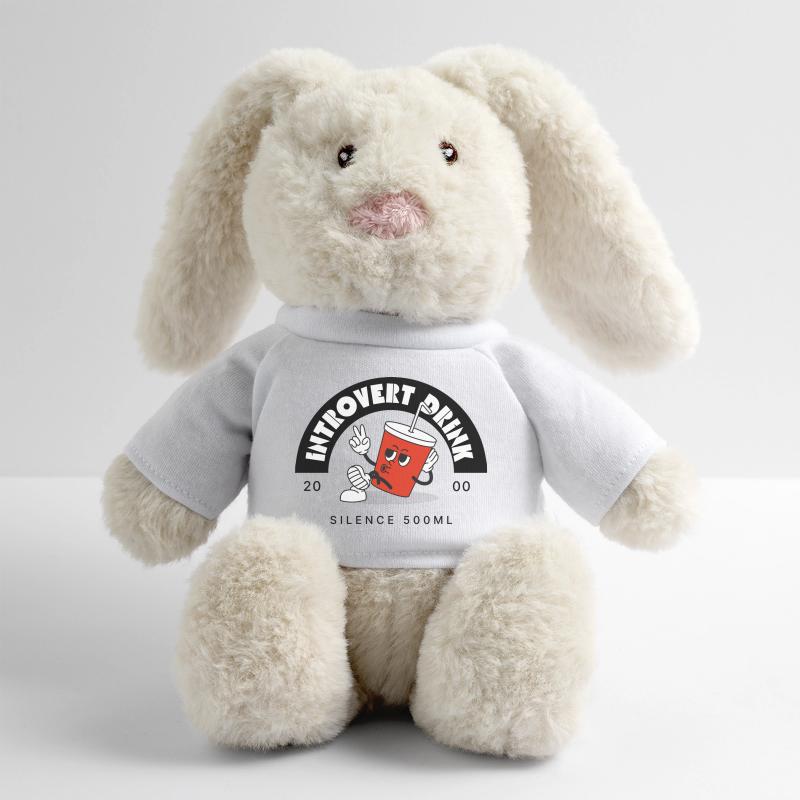 Introverti Lapin en peluche recyclé MiniFeet® Crème