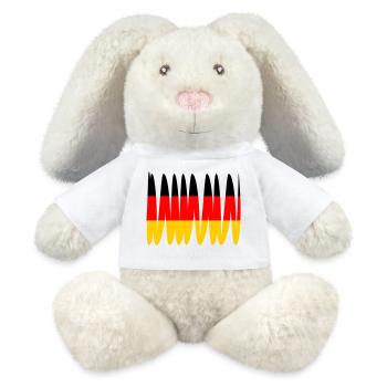 Germany Flag - MiniFeet® RecycelHase® Bunny Cream - white - Front