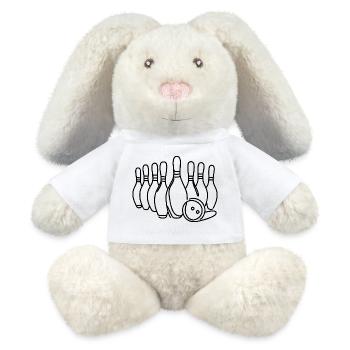 Bowling Pins - MiniFeet® RecycelHase® Bunny Cream - white - Front