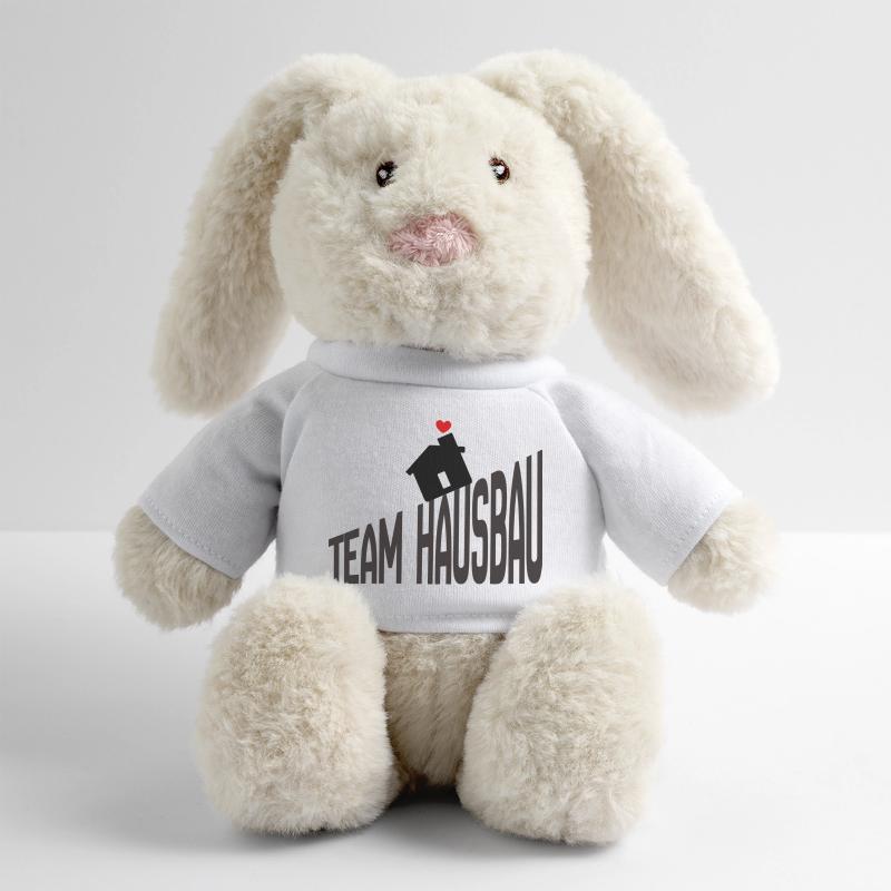 Construction de maisons d’équipe Lapin en peluche recyclé MiniFeet® Crème