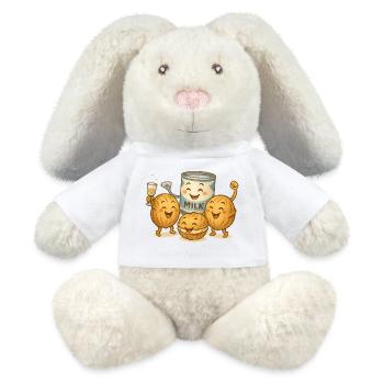 Kondensmilch mit Nusskeksen  - MiniFeet® RecycelHase® Creme - Weiß - Vorne