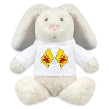 Deux drapeaux franchis – Somerset - Lapin en peluche recyclé MiniFeet® Crème - blanc - Devant