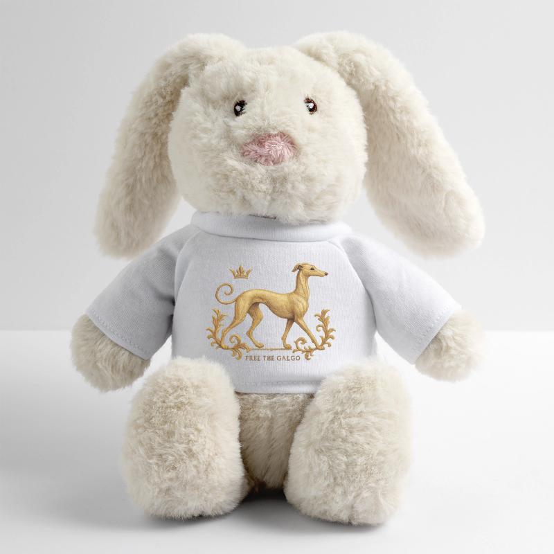 Free the Galgo - Embroidery Nr01 MiniFeet® RecycelHase® Creme