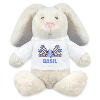 Cadeau pour le basilic - Lapin en peluche recyclé MiniFeet® Crème - blanc - Devant