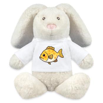 Poisson - Lapin en peluche recyclé MiniFeet® Crème - blanc - Devant