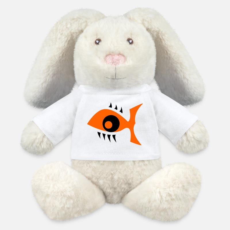 Eye Fish - Augenfisch - MiniFeet® RecycelHase® Creme - Weiß