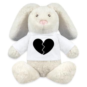 Broken heart - MiniFeet® RecycelHase® Bunny Cream - white - Front
