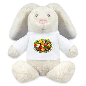 salade - Lapin en peluche recyclé MiniFeet® Crème - blanc - Devant