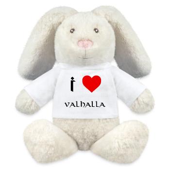 Ich liebe Valhalla - MiniFeet® RecycelHase® Creme - Weiß - Vorne