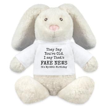 66th Birthday | 66 Years Old Birthday - MiniFeet® RecycelHase® Bunny Cream - white - Front