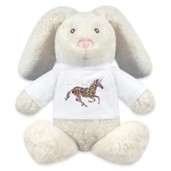 Einhorn - MiniFeet® RecycelHase® Creme - Weiß - Vorne