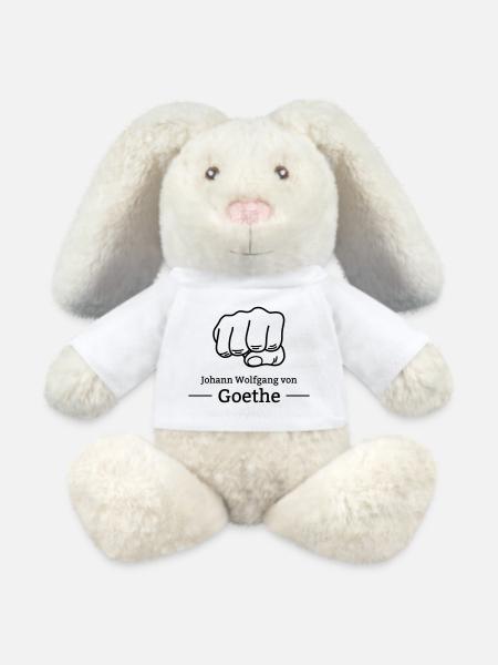 Faust von Goethe - MiniFeet® RecycelHase® Creme - Weiß