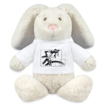 Racing bicycle - MiniFeet® RecycelHase® Bunny Cream - white - Front
