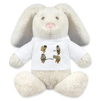 Monkeys - MiniFeet® RecycelHase® Bunny Cream - white - Front