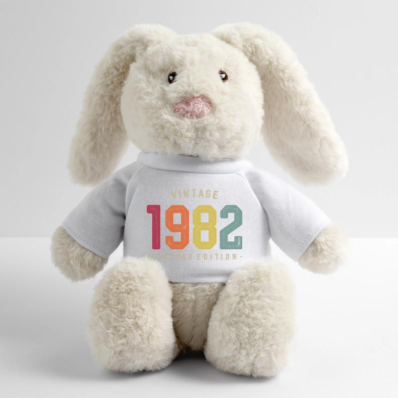 Millésime 1982 Edition Limitée Lapin en peluche recyclé MiniFeet® Crème