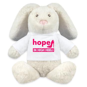 hope in high heels - Lapin en peluche recyclé MiniFeet® Crème - blanc - Devant
