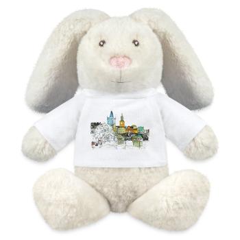 Prag - MiniFeet® RecycelHase® Creme - Weiß - Vorne