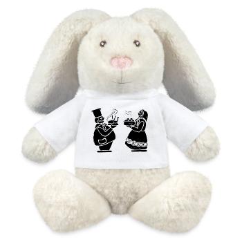 leckerer Braten - MiniFeet® RecycelHase® Creme - Weiß - Vorne