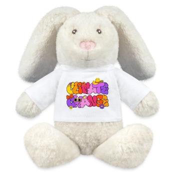 Changement climatique, Changement climatique - Lapin en peluche recyclé MiniFeet® Crème - blanc - Devant