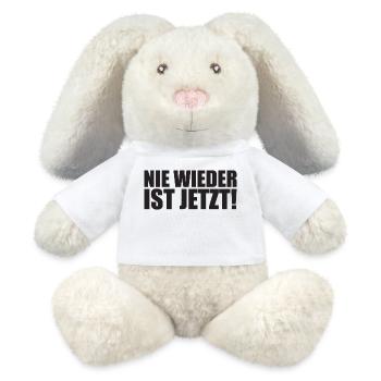 Plus jamais ça n’est maintenant - Lapin en peluche recyclé MiniFeet® Crème - blanc - Devant