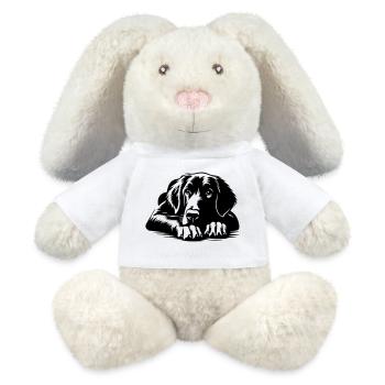 Retriever à poil plat - Lapin en peluche recyclé MiniFeet® Crème - blanc - Devant